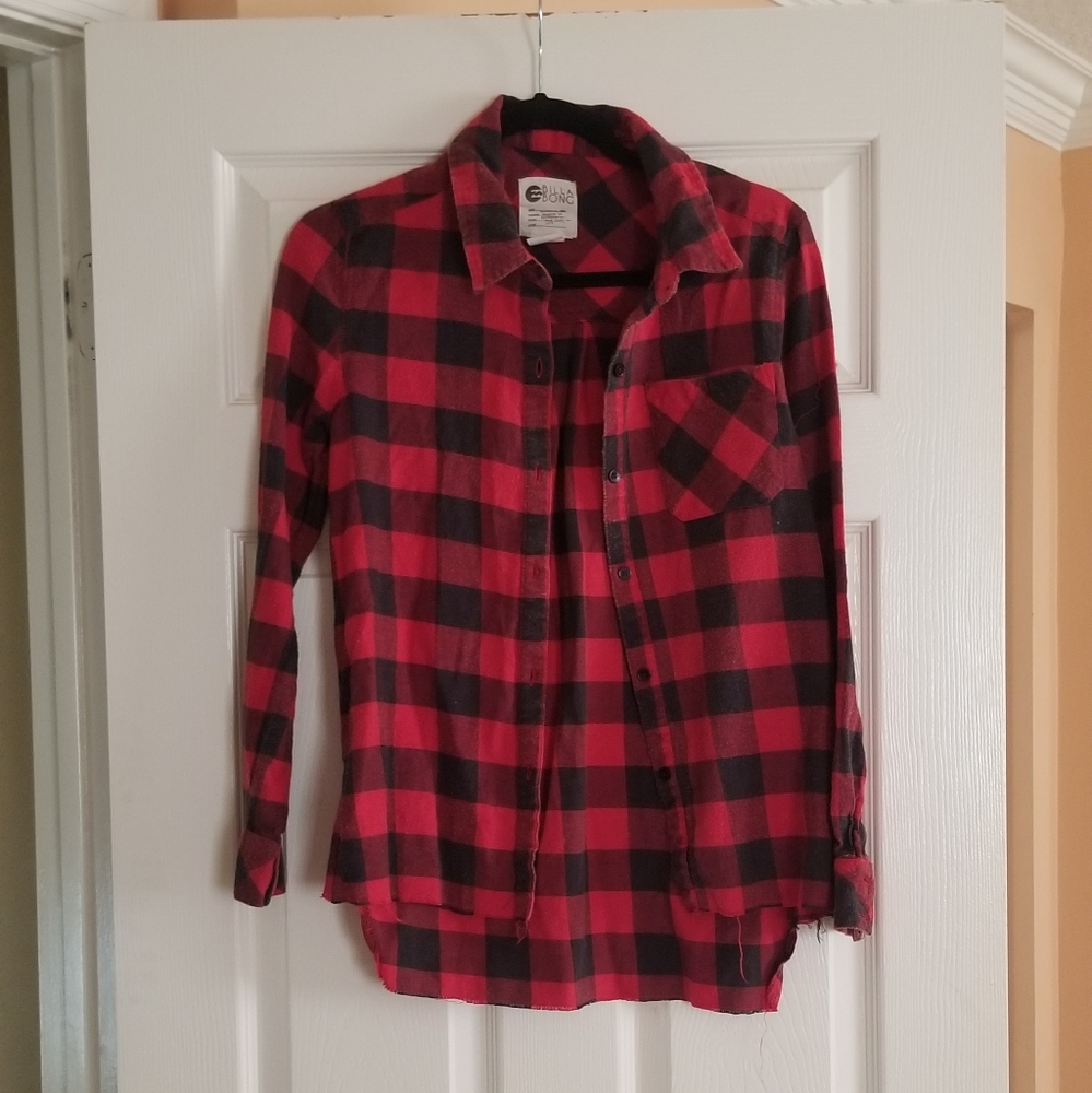Plaid billabong button down